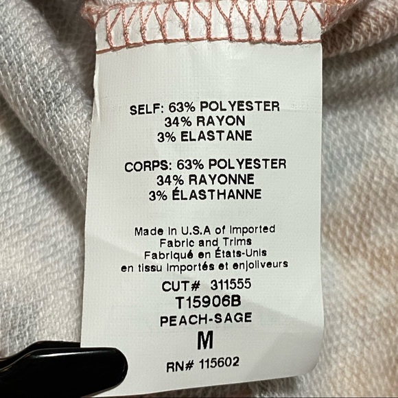 Tie Dye Sweatshirt by LUSH, Pockets, Lightweight, Warm Tones, Made in USA, NWOT - Picture 13 of 13